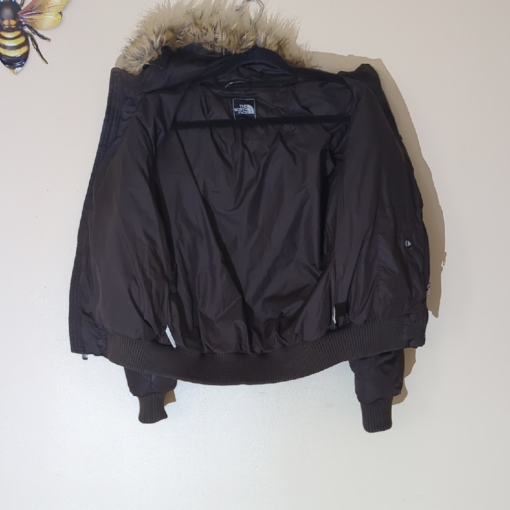 The North Face Dark Brown Jacket with Fur Trim - Picture 5 of 15